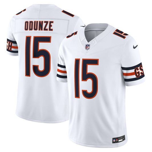 Rome Odunze Chicago Bears Nike White Vapor F.U.S.E. Stitched Limited Jersey
