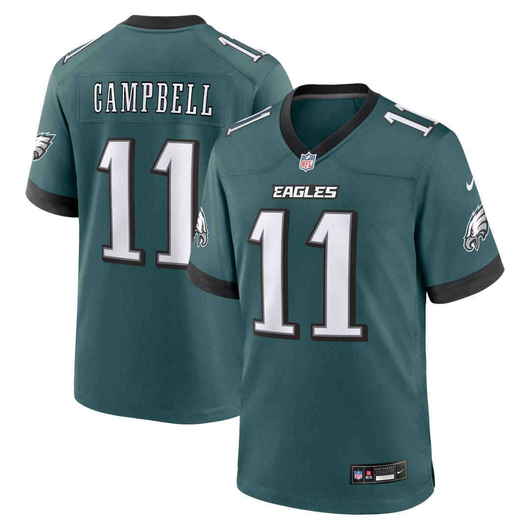 Jihaad Campbell Philadelphia Eagles Nike Midnight Green Team Game Jersey