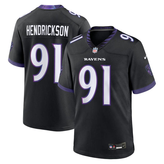 Trey Hendrickson Baltimore Ravens Nike Black Alternate Game Jersey