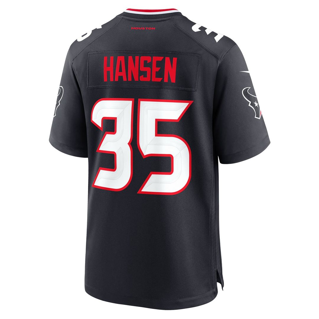 Jake Hansen Houston Texans Nike Navy Team Game Jersey