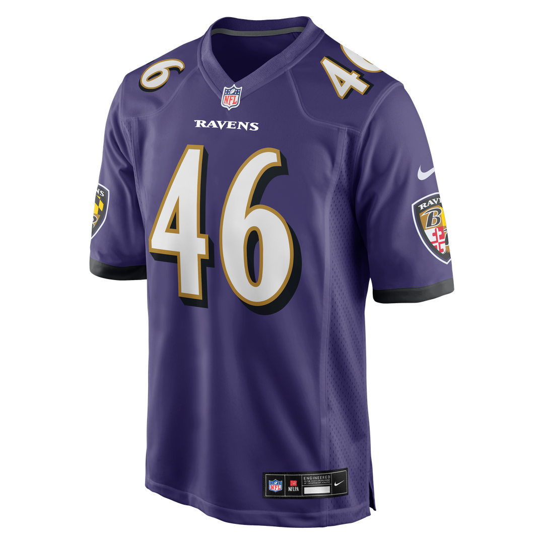 Nick Moore Baltimore Ravens Nike Purple Game Jersey