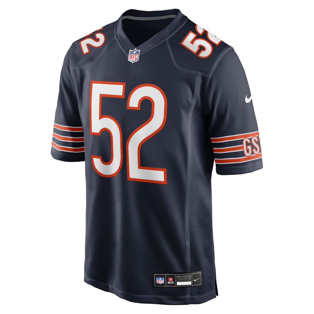 Drew Dalman Chicago Bears Nike Navy Team Game Jersey