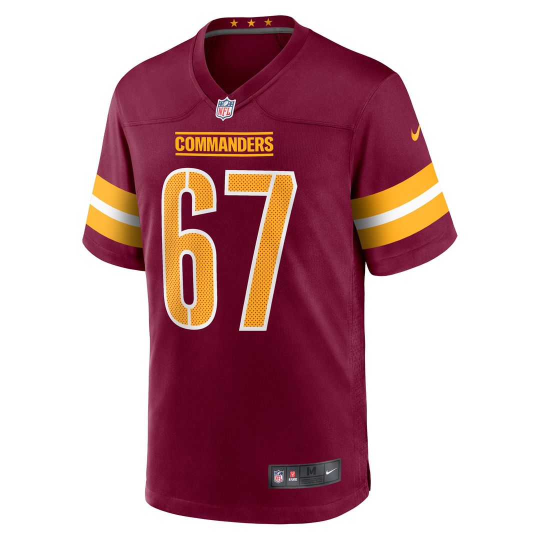 Nick Allegretti Washington Commanders Nike Burgundy Game Jersey