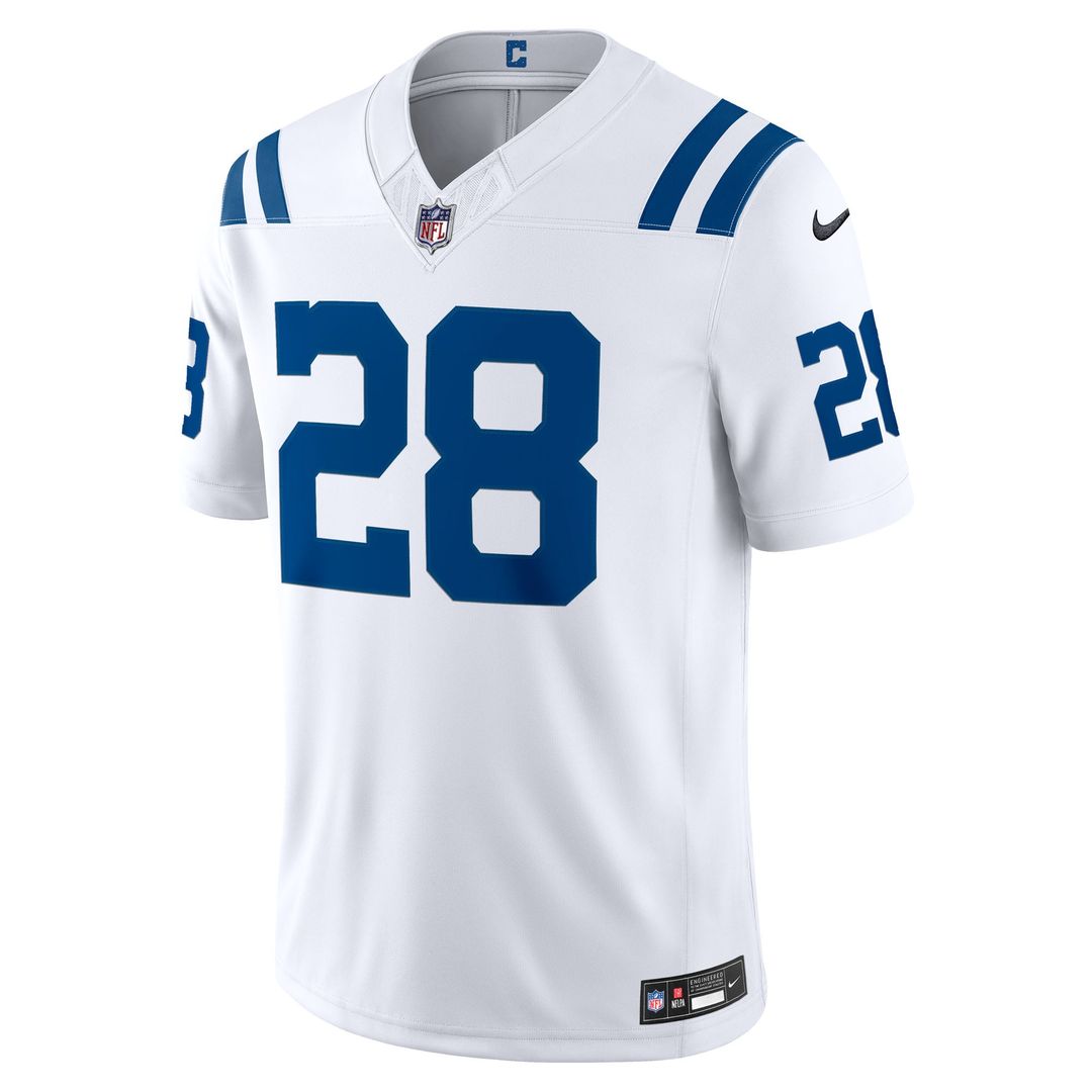 Jonathan Taylor Indianapolis Colts Nike White Vapor F.U.S.E. Stitched Limited Jersey
