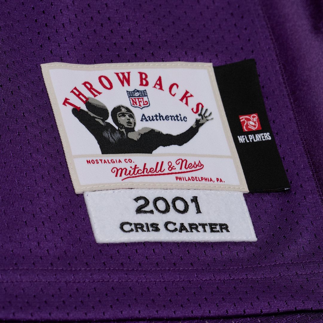 Cris Carter Minnesota Vikings Mitchell & Ness Purple 2001 Authentic Throwback Jersey
