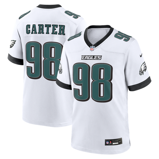 Jalen Carter Philadelphia Eagles Nike White Game Jersey
