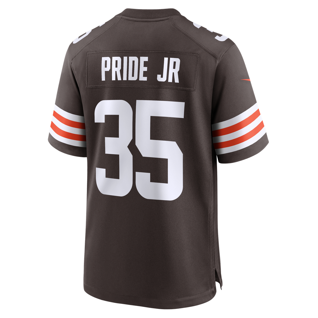 Toriano Pride Jr. Cleveland Browns Nike Brown Team Game Jersey