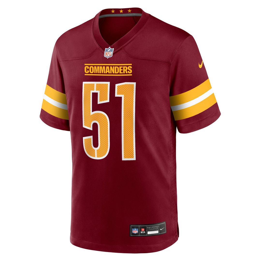 Ale Kaho Washington Commanders Nike Burgundy Team Game Jersey