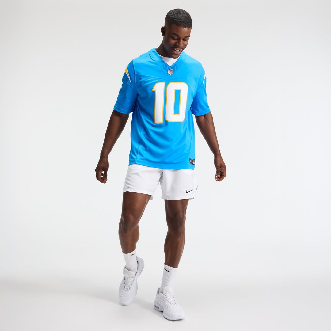 Justin Herbert Los Angeles Chargers Nike Powder Blue Team Vapor F.U.S.E. Stitched Limited Jersey