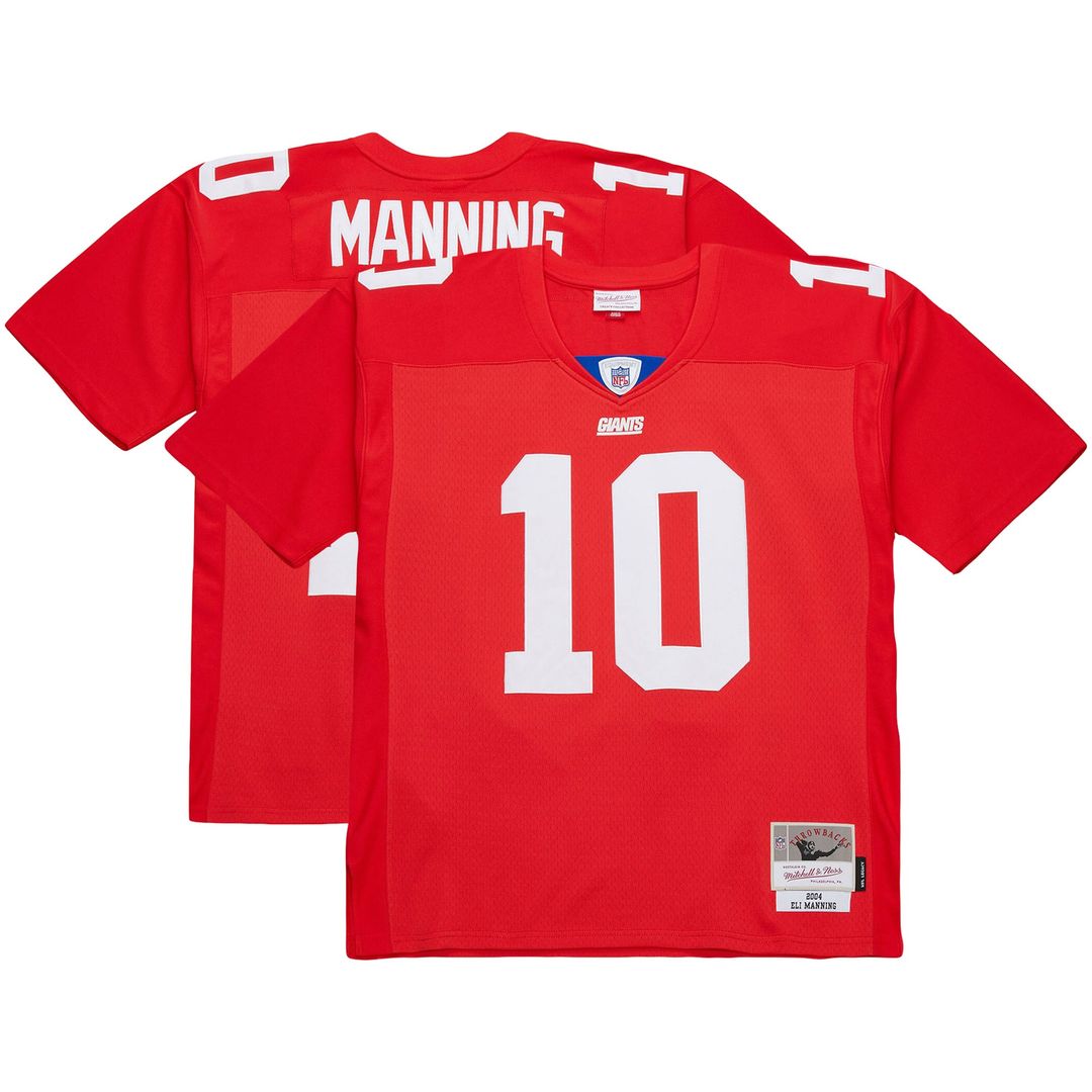 Eli Manning New York Giants Mitchell & Ness Red 2004 Team Legacy Retired Player Big & Tall Jersey