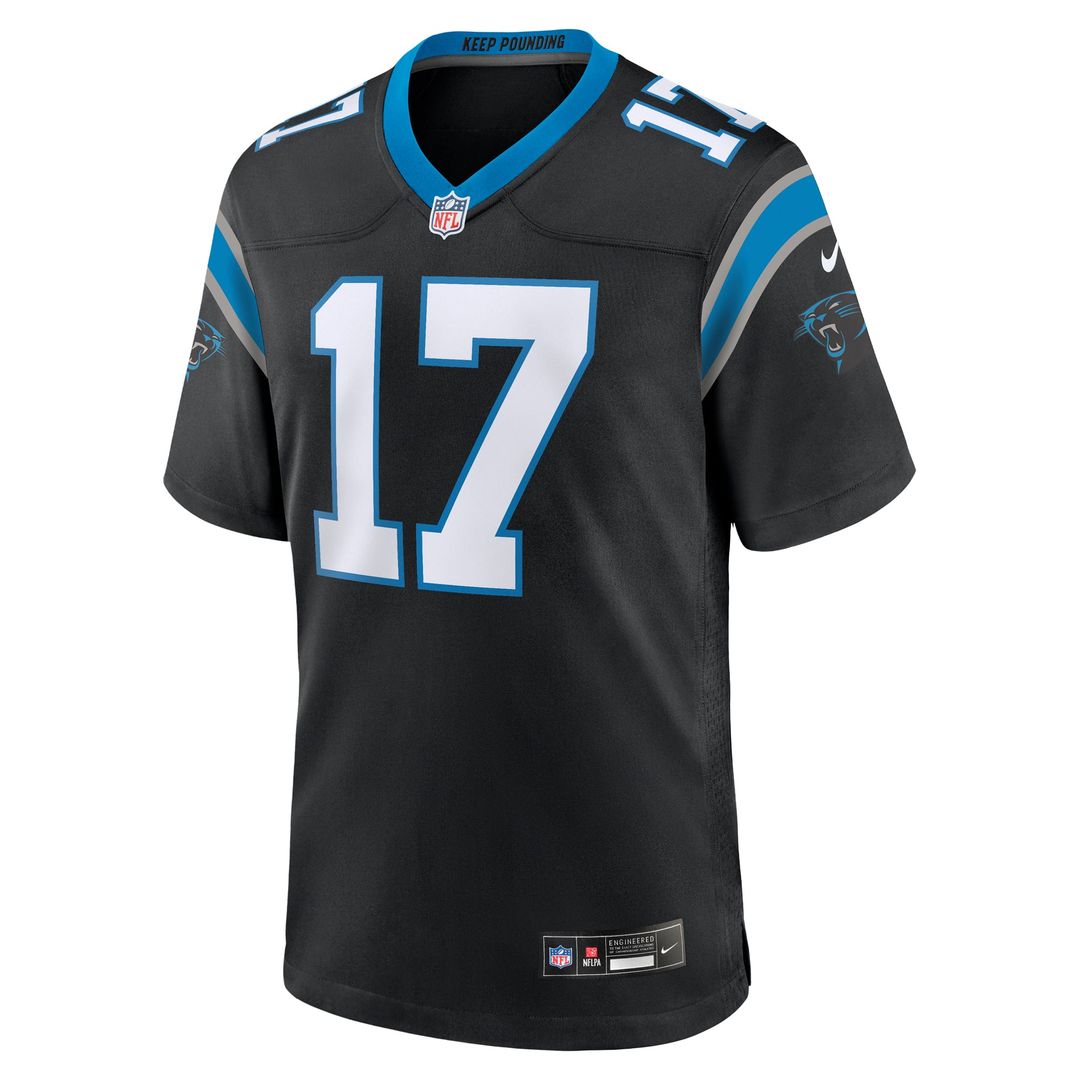 Xavier Legette Carolina Panthers Nike Black Team Game Player Jersey