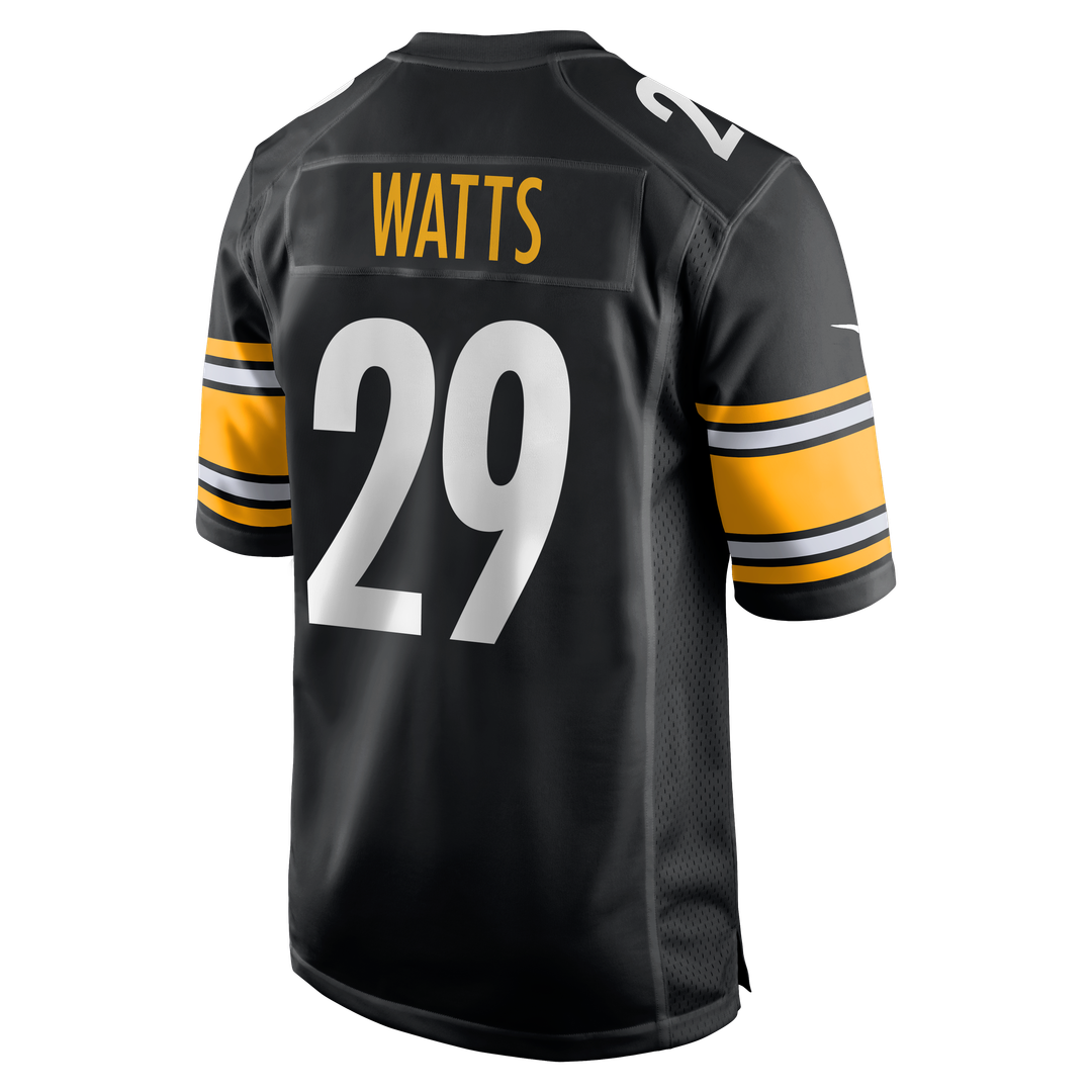 Ryan Watts Pittsburgh Steelers Nike Black Game Jersey
