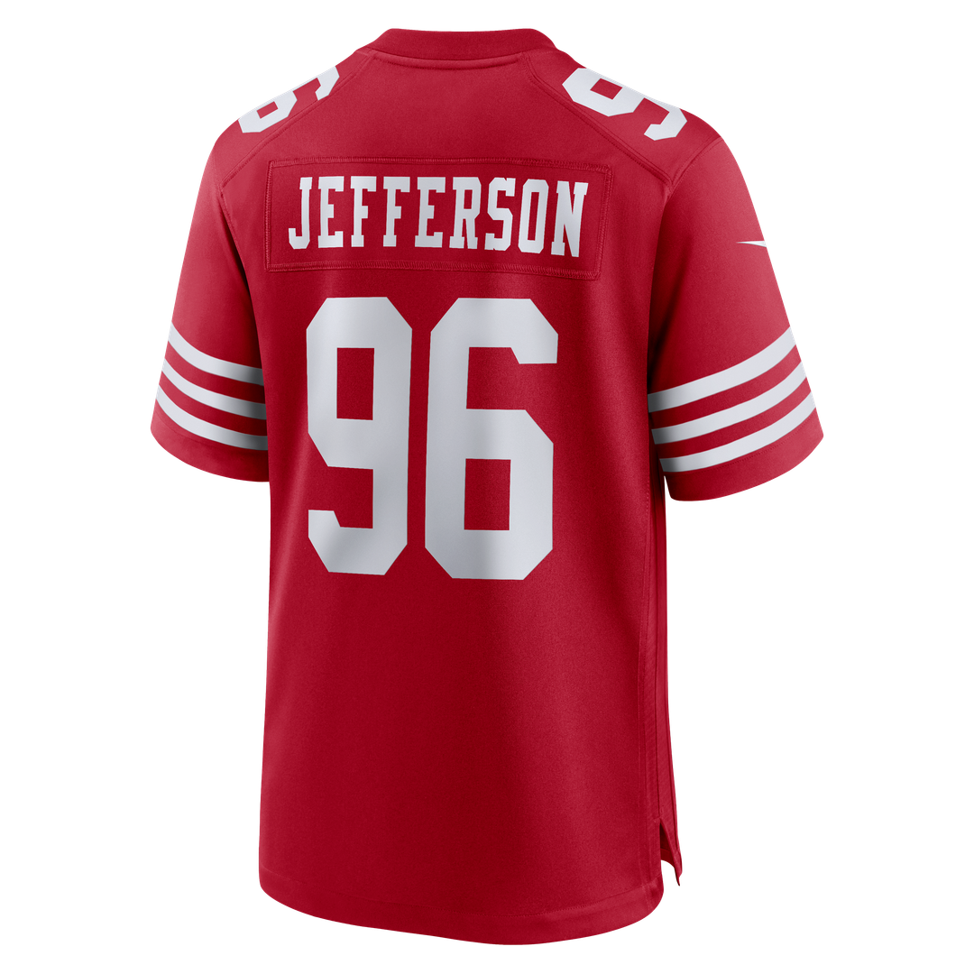 Jordan Jefferson San Francisco 49ers Nike Scarlet Team Game Jersey