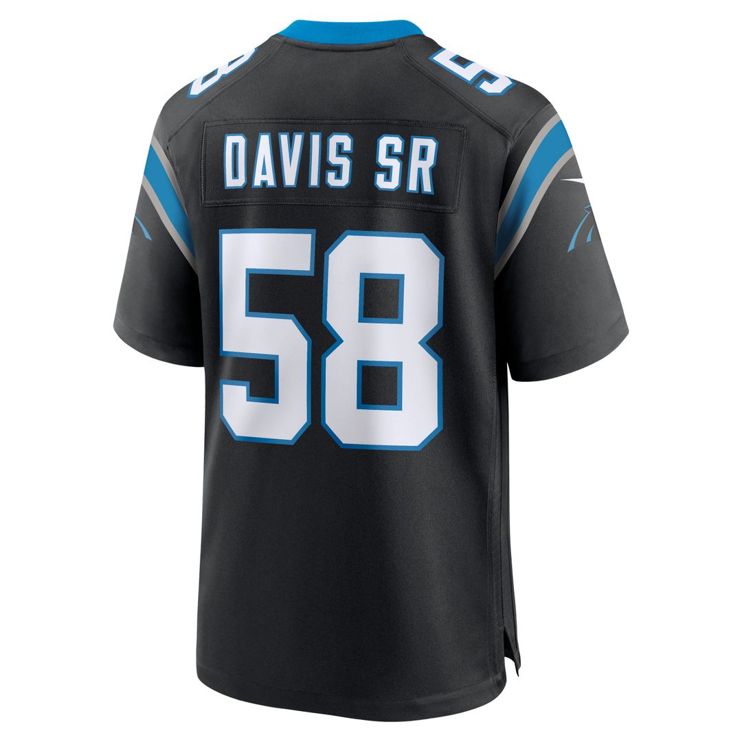 Thomas Davis Sr. Carolina Panthers Nike Black Team Retired Game Jersey