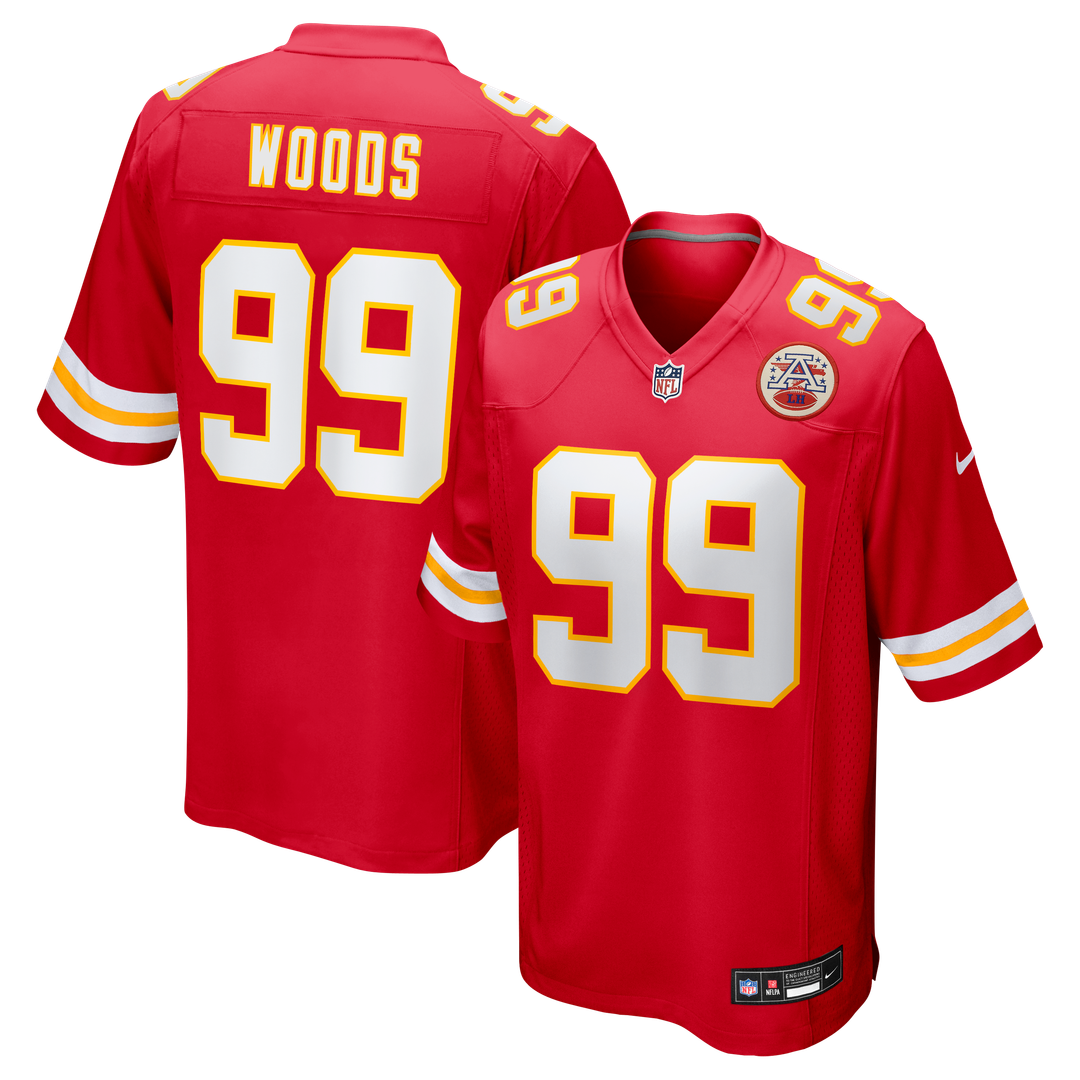 Peter Woods Kansas City Chiefs Nike Red Team Game Jersey
