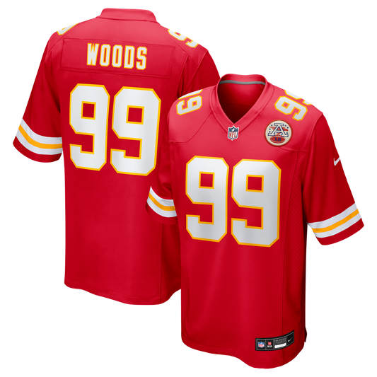 Peter Woods Kansas City Chiefs Nike Red Team Game Jersey