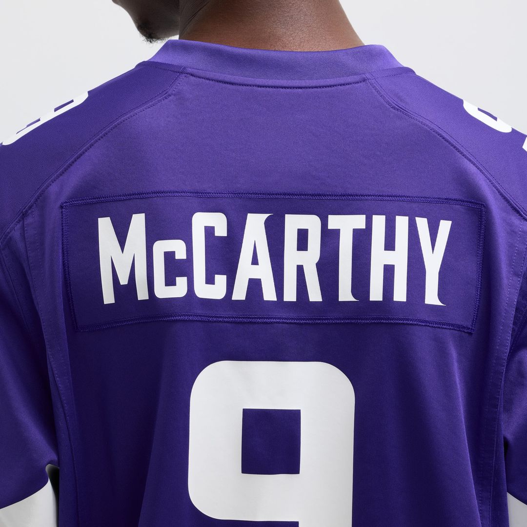 J.J. McCarthy Minnesota Vikings Nike White Alternate Game Player Jersey