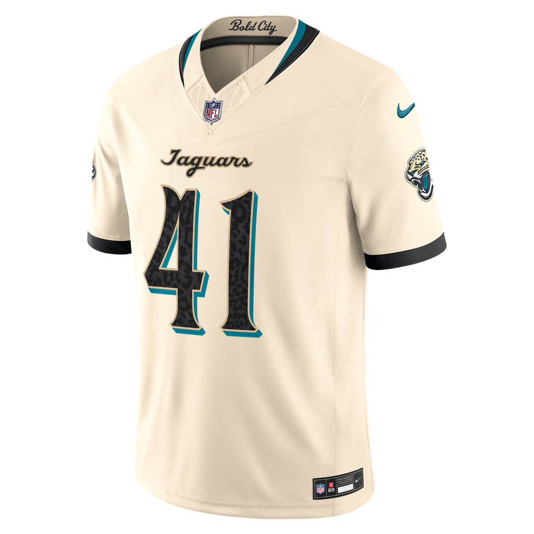 Josh Hines-Allen Jacksonville Jaguars Nike Natural 2026 Rivalries Collection Stitched Limited Jersey