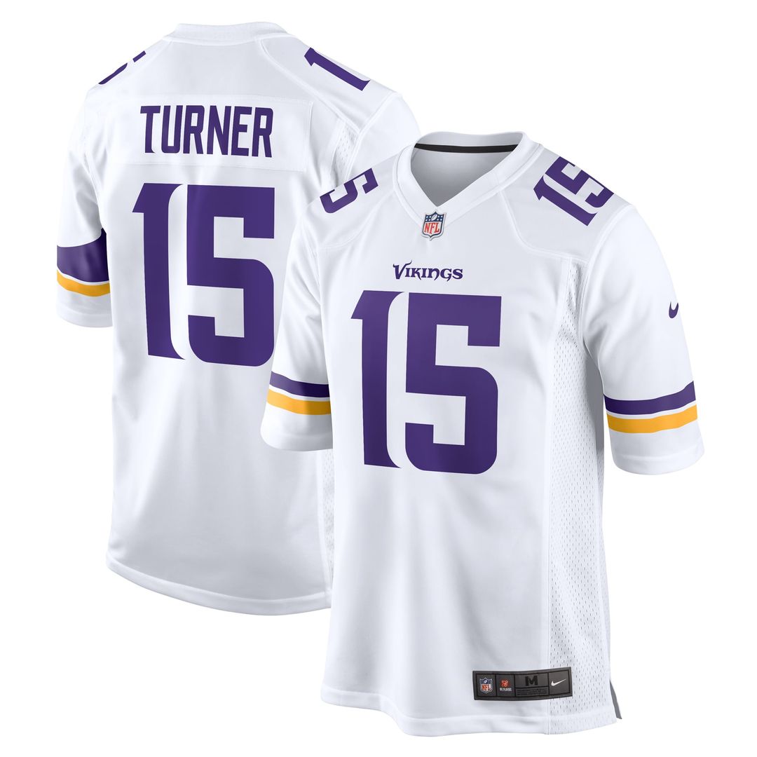 Dallas Turner Minnesota Vikings Nike White Game Jersey