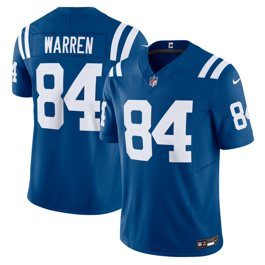 Tyler Warren Indianapolis Colts Nike Royal Team Vapor F.U.S.E. Limited Jersey