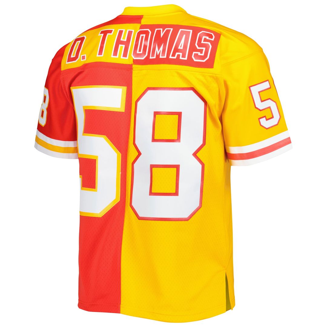 Derrick Thomas Kansas City Chiefs Mitchell & Ness Red/Gold 1994 Split Legacy Replica Jersey