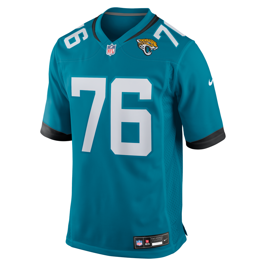 Ezra Cleveland Jacksonville Jaguars Nike Teal Game Jersey