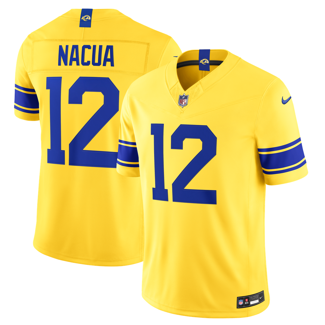 Puka Nacua Los Angeles Rams Nike Royal Team Vapor F.U.S.E. Stitched Limited Jersey