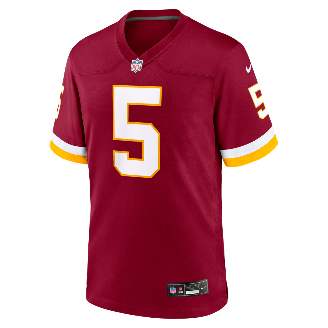 Jayden Daniels Washington Commanders Hail Raiser Nike Black Alternate Game Jersey