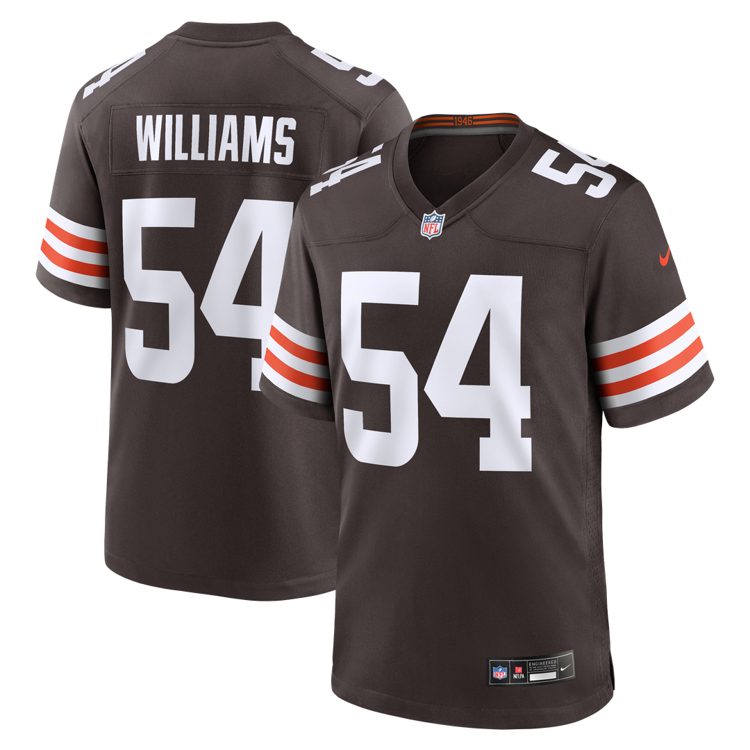 Sam Williams Cleveland Browns Nike Brown Team Game Jersey