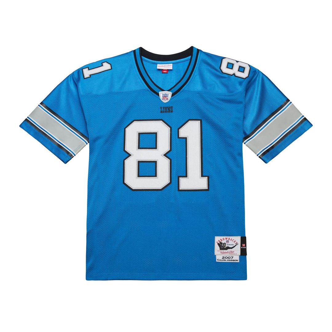 Calvin Johnson Detroit Lions Mitchell & Ness Black 2007 Authentic Throwback Jersey