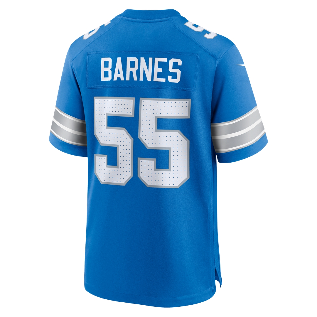 Derrick Barnes Detroit Lions Nike Blue Team Game Jersey