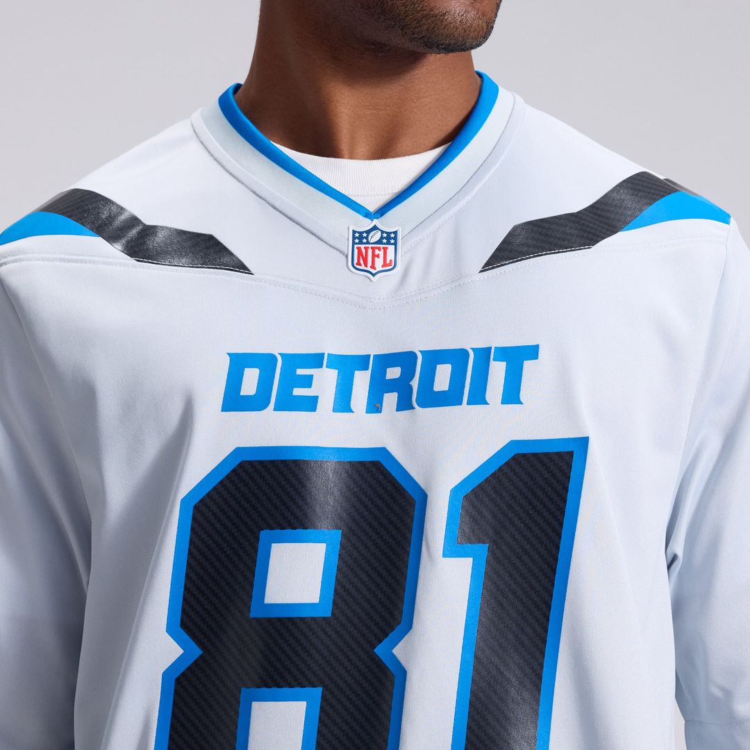 Calvin Johnson Detroit Lions Nike Silver 2026 Rivalries Collection Game Jersey