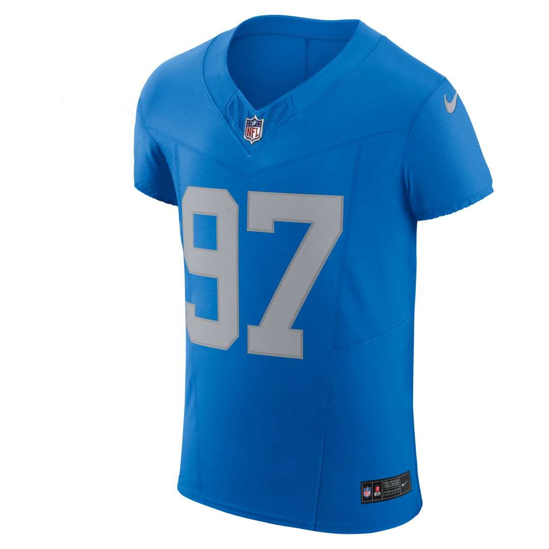 Aidan Hutchinson Detroit Lions Nike Blue Alternate Vapor F.U.S.E. Elite Jersey