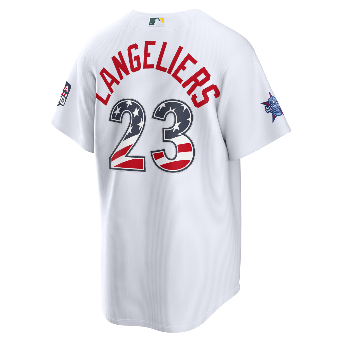2026 All-Star Edition Stars & Stripes Men's Athletics Shea Langeliers Nike White Stadium Jersey