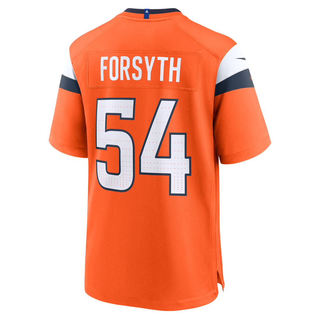 Alex Forsyth Denver Broncos Nike Orange Team Game Jersey