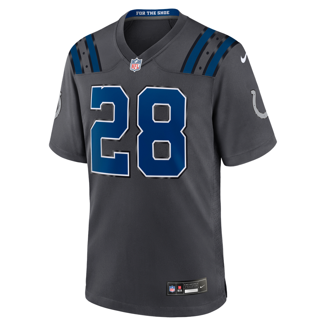 Jonathan Taylor Indianapolis Colts Nike Anthracite 2026 Rivalries Collection Game Jersey