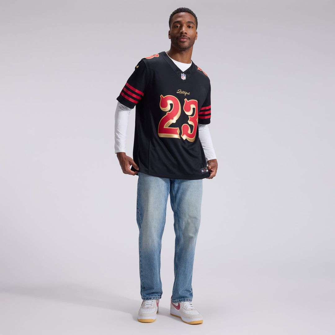 Christian McCaffrey San Francisco 49ers Nike Black Rivalries Collection Stitched Limited Jersey