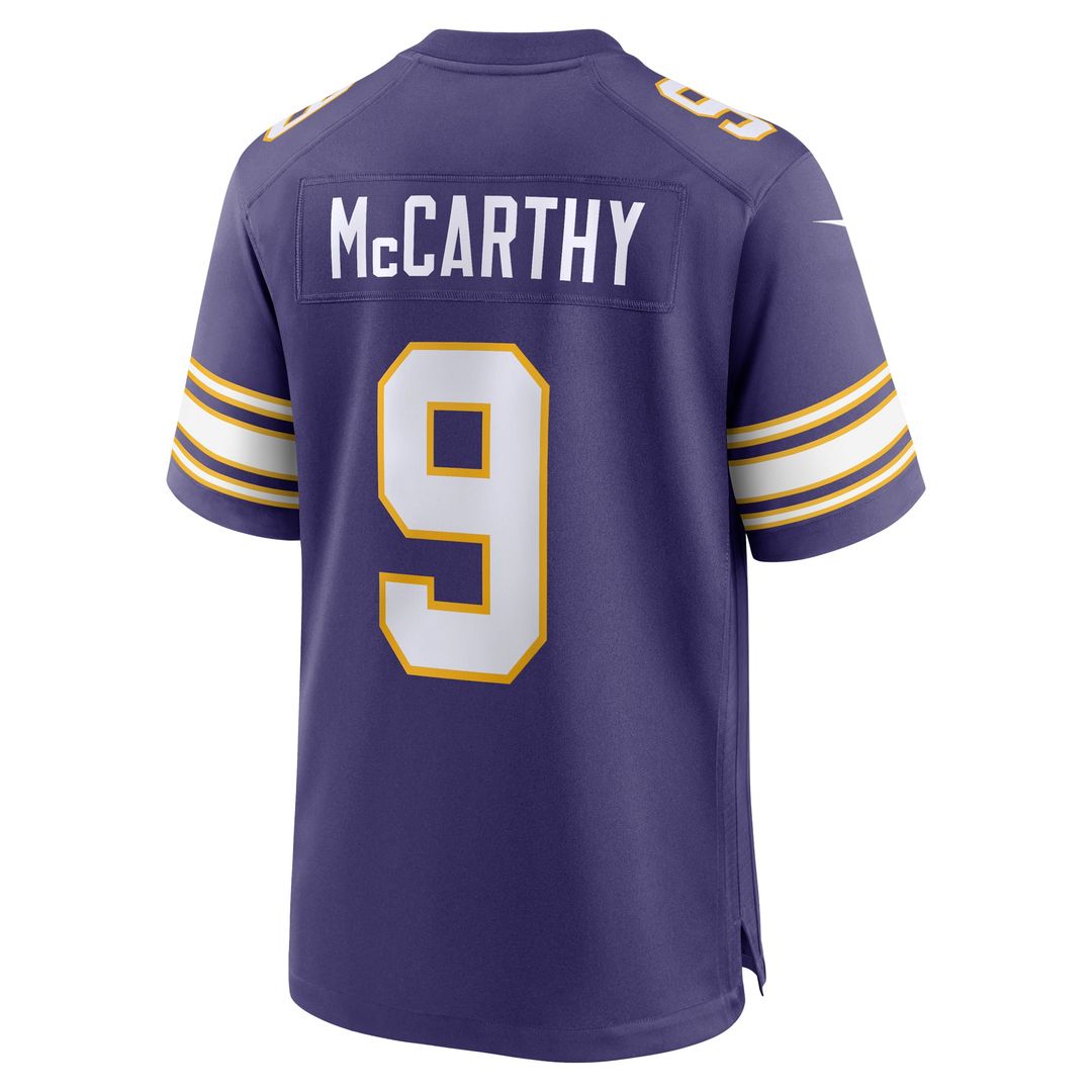 J.J. McCarthy Minnesota Vikings Nike Purple 2nd Alternate Player Game Jersey