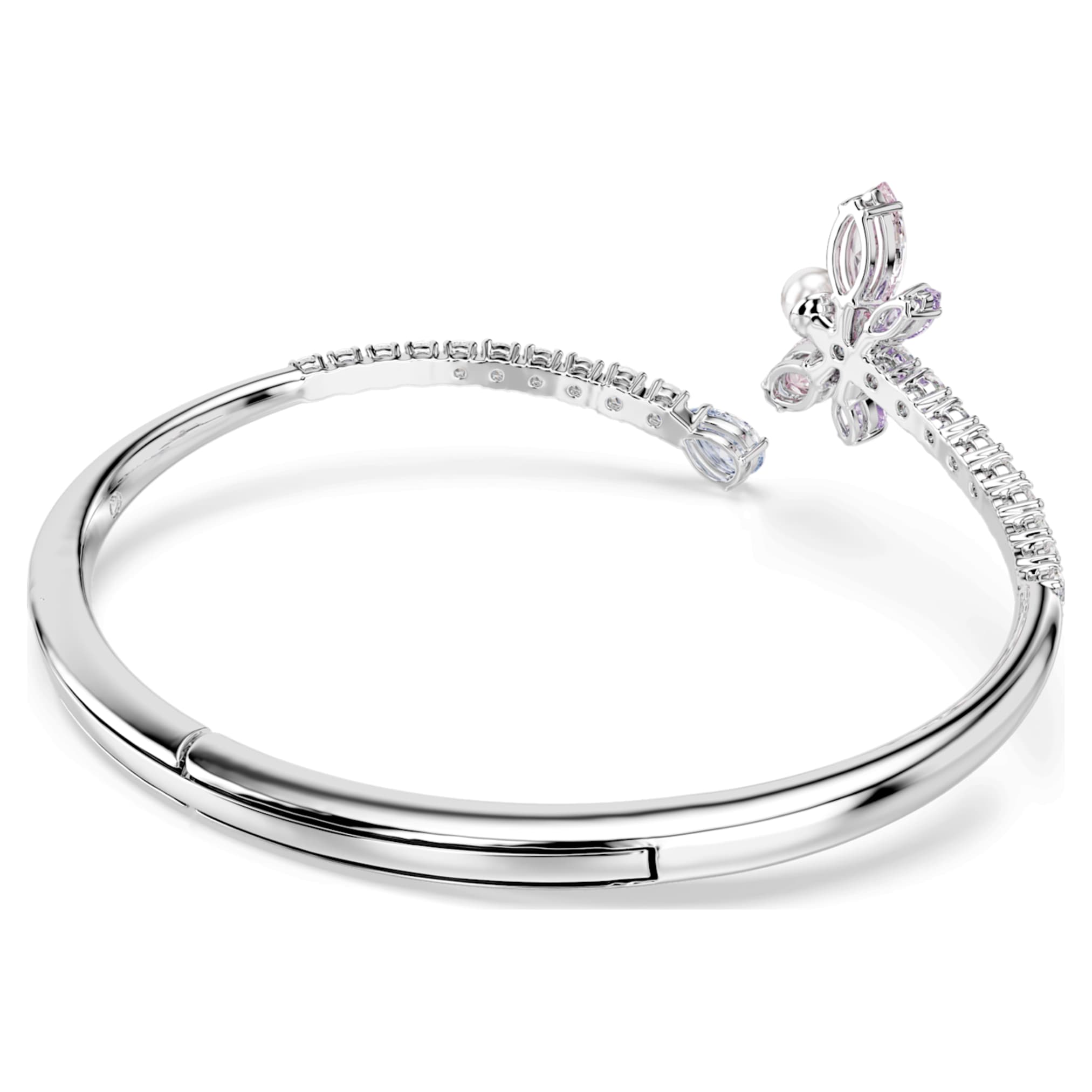 Ariana Grande x Swarovski bangle Mixed cuts, Dragonfly, Multicolored, Rhodium plated