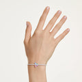 Ariana Grande x Swarovski bracelet Mixed cuts, Flower, Multicolored, Rhodium plated
