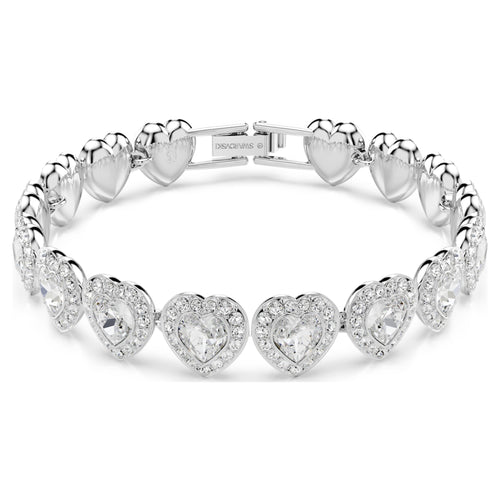 Ariana Grande x Swarovski bracelet Mixed cuts, Heart, White, Rhodium plated