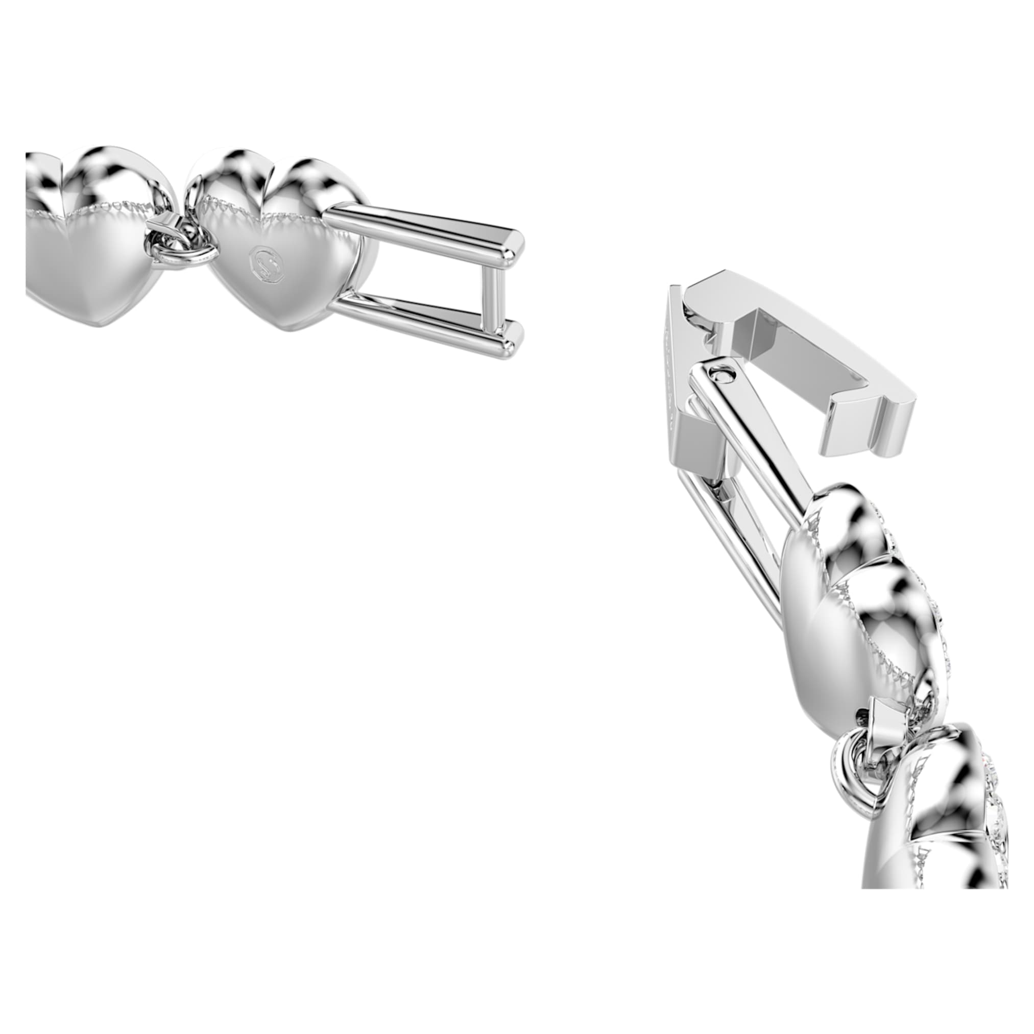 Ariana Grande x Swarovski bracelet Mixed cuts, Heart, White, Rhodium plated