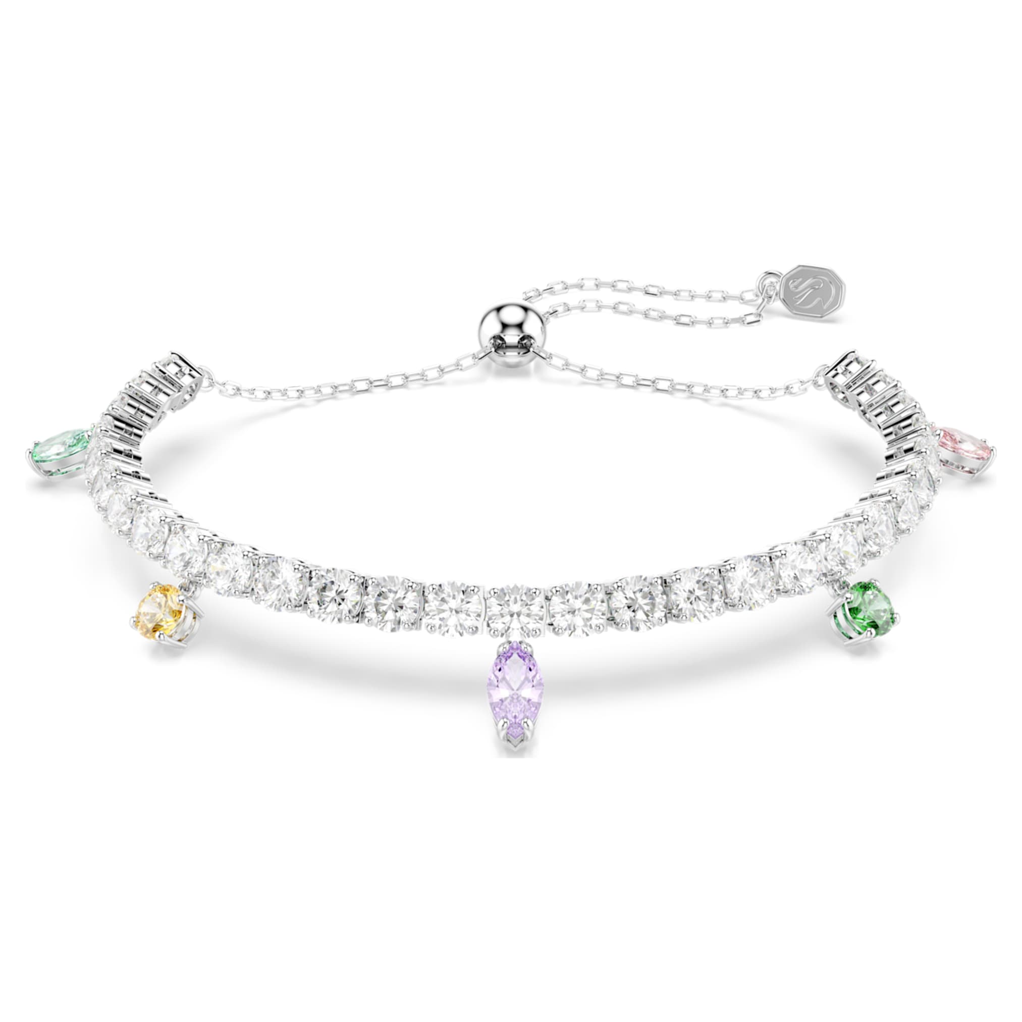 Ariana Grande x Swarovski bracelet Mixed cuts, Multicolored, Rhodium plated