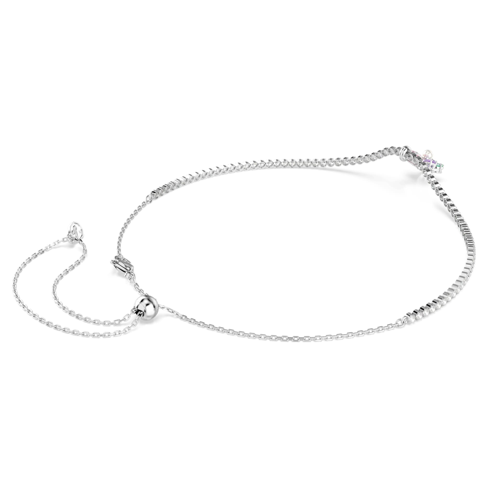 Ariana Grande x Swarovski choker Mixed cuts, Flower, Multicolored, Rhodium plated