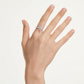 Ariana Grande x Swarovski motif ring Mixed cuts, Dragonfly, Multicolored, Rhodium plated