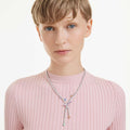 Ariana Grande x Swarovski necklace Mixed cuts, Dragonfly, Multicolored, Rhodium plated