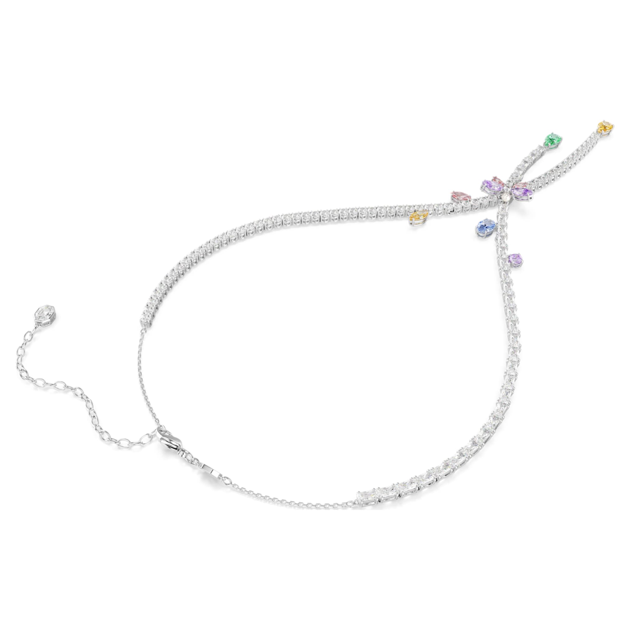Ariana Grande x Swarovski necklace Mixed cuts, Dragonfly, Multicolored, Rhodium plated