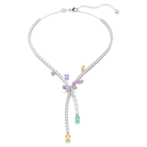 Ariana Grande x Swarovski necklace Mixed cuts, Dragonfly, Multicolored, Rhodium plated