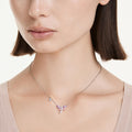 Ariana Grande x Swarovski pendant Mixed cuts, Dragonfly, Multicolored, Rhodium plated