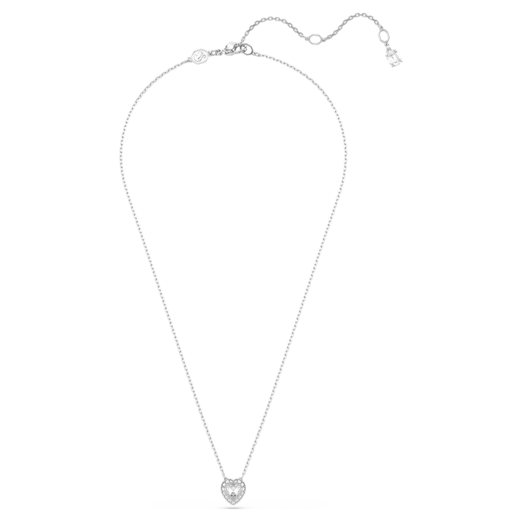 Ariana Grande x Swarovski pendant Mixed cuts, Heart, White, Rhodium plated